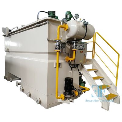 Düşük bakımlı çözünmüş hava flotasyonu 3.75kw pompa gücü ve 0.75kw karıştırıcı gücü