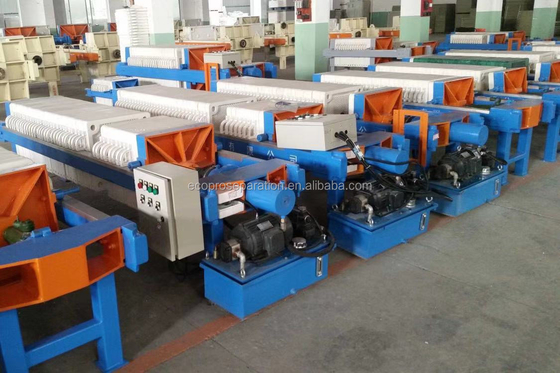 Çamur su çekme 220V-415V için 6m2 El Hidrolik Filtre Pressi