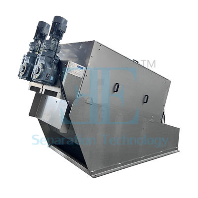 Enerji Tasarruflu Vidalı Pres Çamur Susuzlaştırma Makinesi 1kW 4.8-60m3/sa